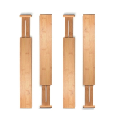 Water Resistance Bamboo Drawer Dividers Set Of 6 For Kitchen Utensils