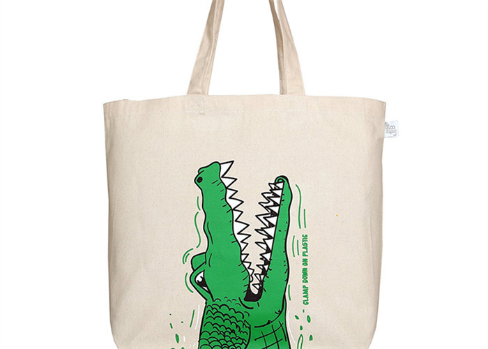 croc print tote bag
