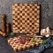 Double Sided Splicing Bamboo Butcher Block And Wood Cutting Board 40x40x3cm