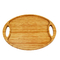 Oval Bamboo Solid Wood Serving Tray Light Weight For Food