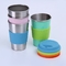 8oz 12oz 16oz Stackable Coffee Stainless Steel Thermos Cup With Silicone Lid
