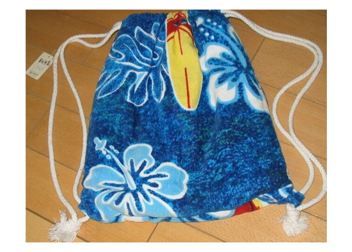 beach towel drawstring bag