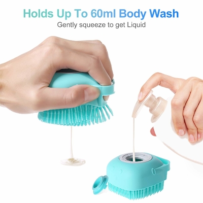 2 In 1 Pet Bath Brush Shampoo Massage Dispenser Soft Silicone Grooming