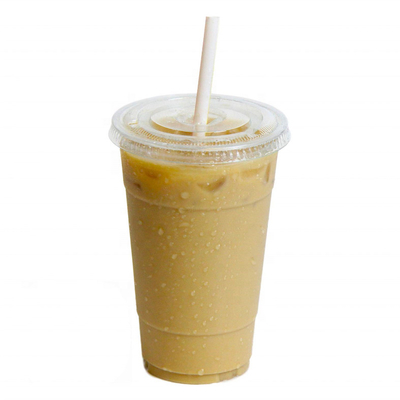 Recyclable 12oz Plastic Coffee Cups With Straw
