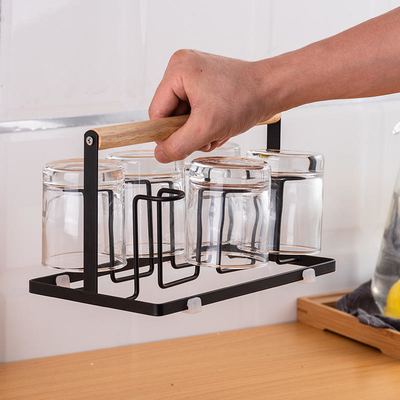 Cutlery / Drain Stainless Steel Storage Racks Metal Inverted Glass Holder Waterproofing