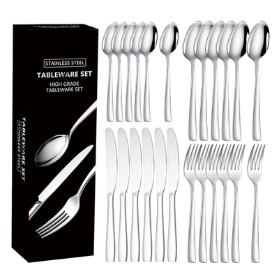 Spoon Fork And Knife Gold Stainless Steel Cutlery Set Wedding 20 Piece