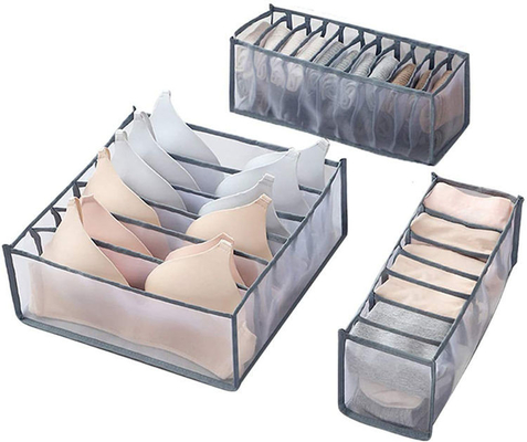 Folding Nylon 6 Grids Underwear Storage Bag Prevent Deformation For Bra