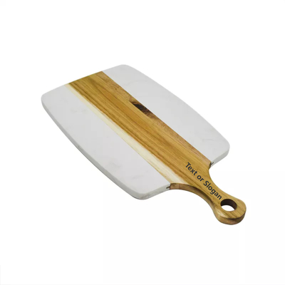 Serving Custom Handcrafted Square Marble Chopping Board With Handle