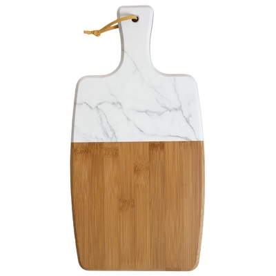Kitchen wood Cutting board Marble Acacia wood splicing tray with handle