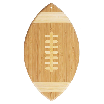 Football Square Shaped Bamboo Cutting Board Antibacterial With Patchwork