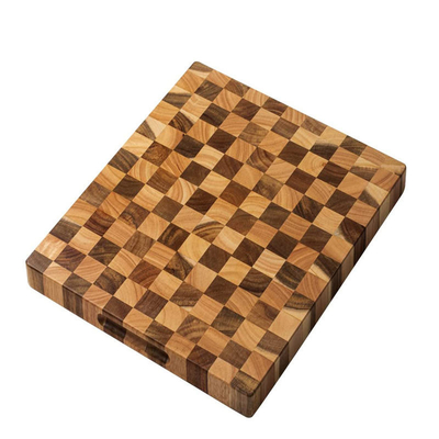 Double Sided Splicing Bamboo Butcher Block And Wood Cutting Board 40x40x3cm