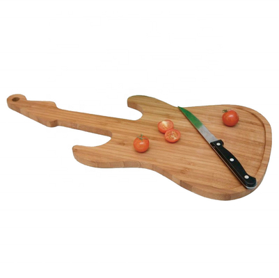 Household 8.6 X 0.6 X 19.4 Inches Bamboo Kitchen Cutting Boards Guitar Shape Wooden