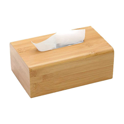 Bamboo Paper 21*14*8CM Eco Friendly Tissue Box Rectangular Wood