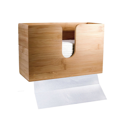 Smooth Surfaces Bamboo Paper Towel Holder Wall Mounted