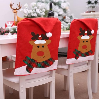 Polyester Festival Party Decorations 72*43CM Christmas Chairs Covers 100G