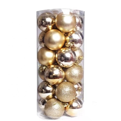 Christmas Festival Party Decorations Plastic Shatterproof Ornaments Bauble Ball 6cm