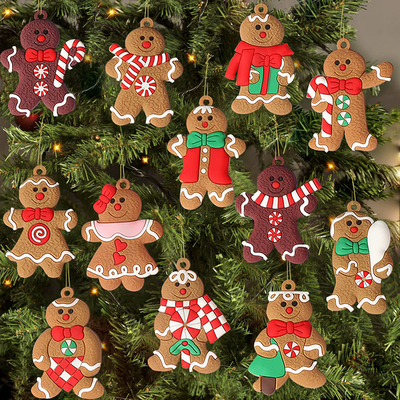 3'' Festival Party Decorations Gingerbread Man Tree Decorations 3.52oz