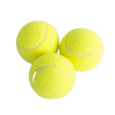6cm Yellow Rubber Interactive Pet Toys Tennis Pet Bite Ball