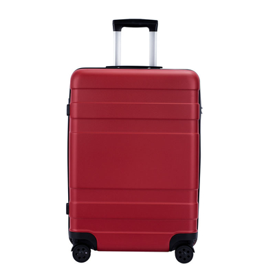Red ABS 20 Inch Vacation Travel Bags Luggage 360 Degree Rotating