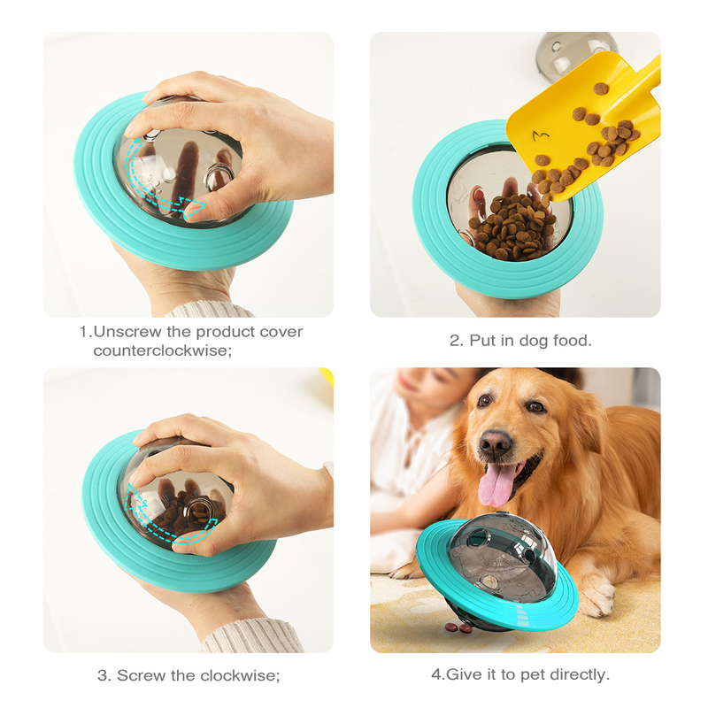 Sustainable Ufo Dog Slow Feeder Interactive Iq Training Food Leaky Toys