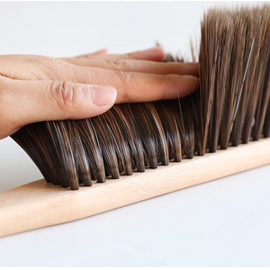Hand Broom Wooden Handle Brush Soft Bristles Dusting