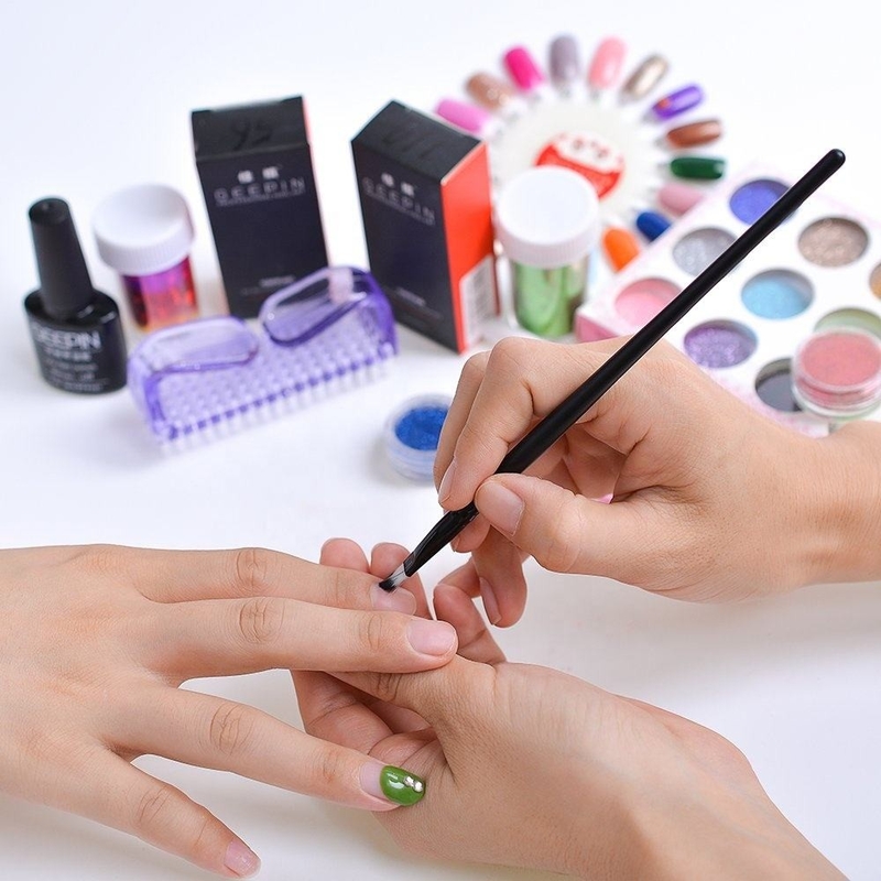 Multicolor Plastic Handle Fingernail Scrub Brushes Nail Care Tools