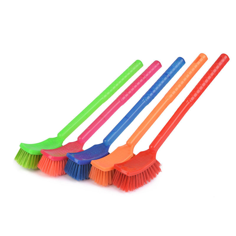 Plastic 45×5cm Long Handle Toilet Brush Double Sided Hockey Brush For Cleaning