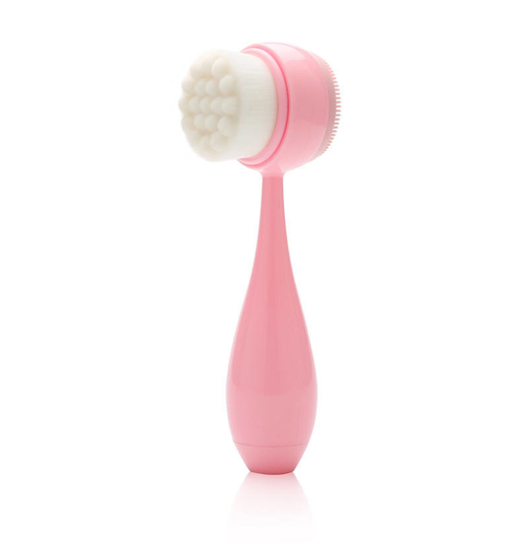 Portable 2 In 1 Silicone Facial Cleansing Brush Beauty Skin Care Oem