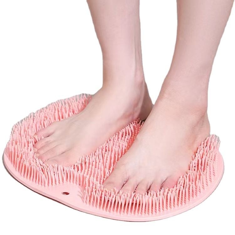 New Arrival Shower brush Silicone Foot Scrub Brush Foot Body Bath Scrubber with Suction Cup
