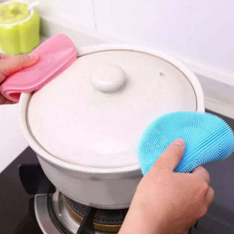 Kitchen Cleaning 17g Silicone Dishwashing Brush Oem