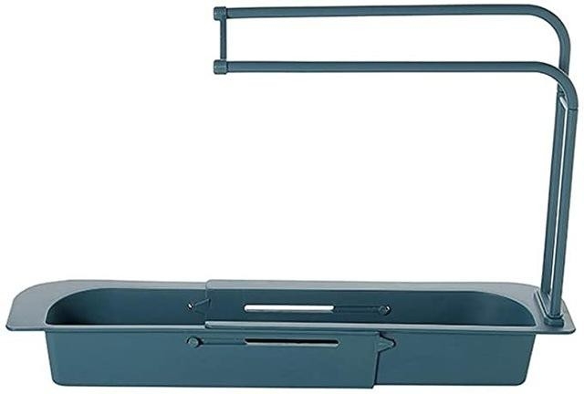Pp Telescopic Sink Shelf / Expandable Storage Drain Basket Customizing