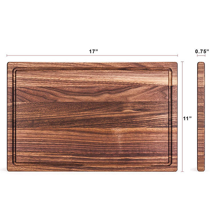 Kingwell Top Sell Walnut Wood Cutting Board Vegetable Cutting Board Chopping Board Wooden