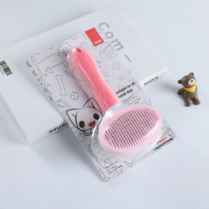 Self Cleaning Slicker Pet Hair Comb Brush For Dog Grooming