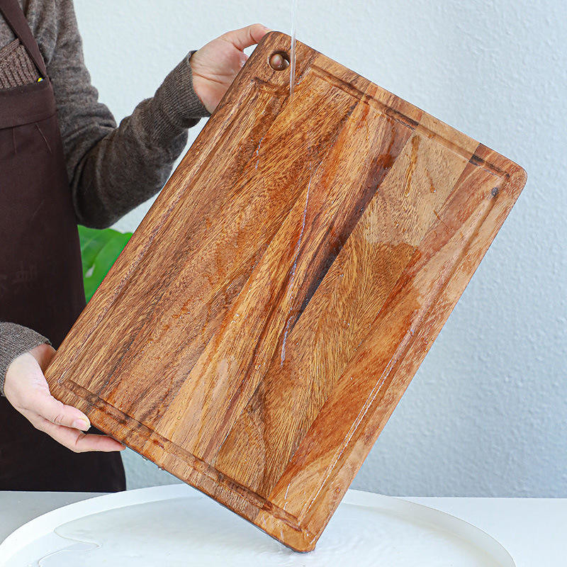 Kitchen Wooden Chopping Blocks Black with Walnut wood Cutting Board