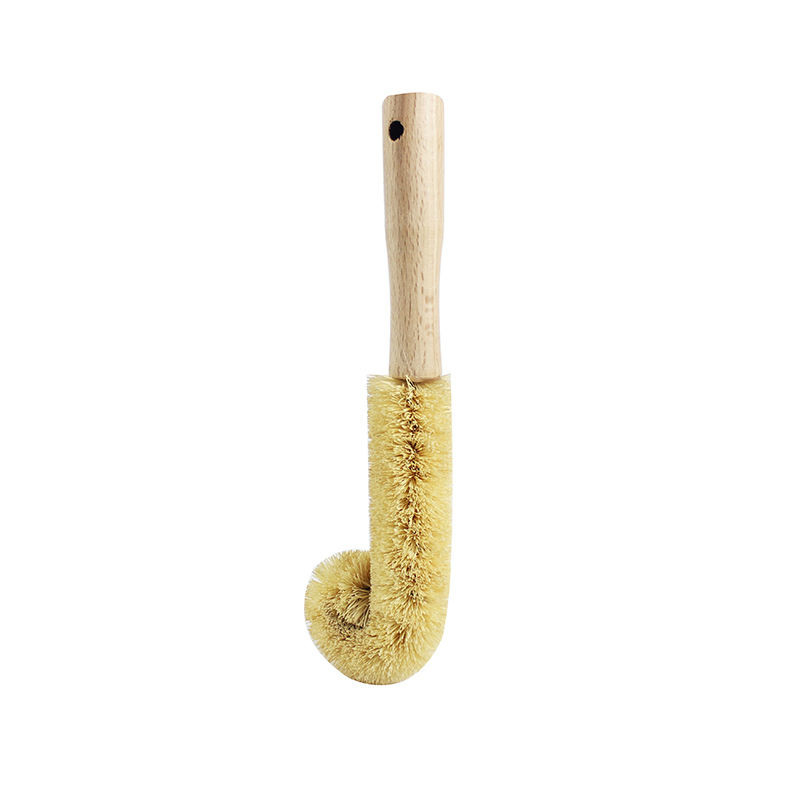 Wooden Coconut Cleaning Brush For Cups Decanters Bottles