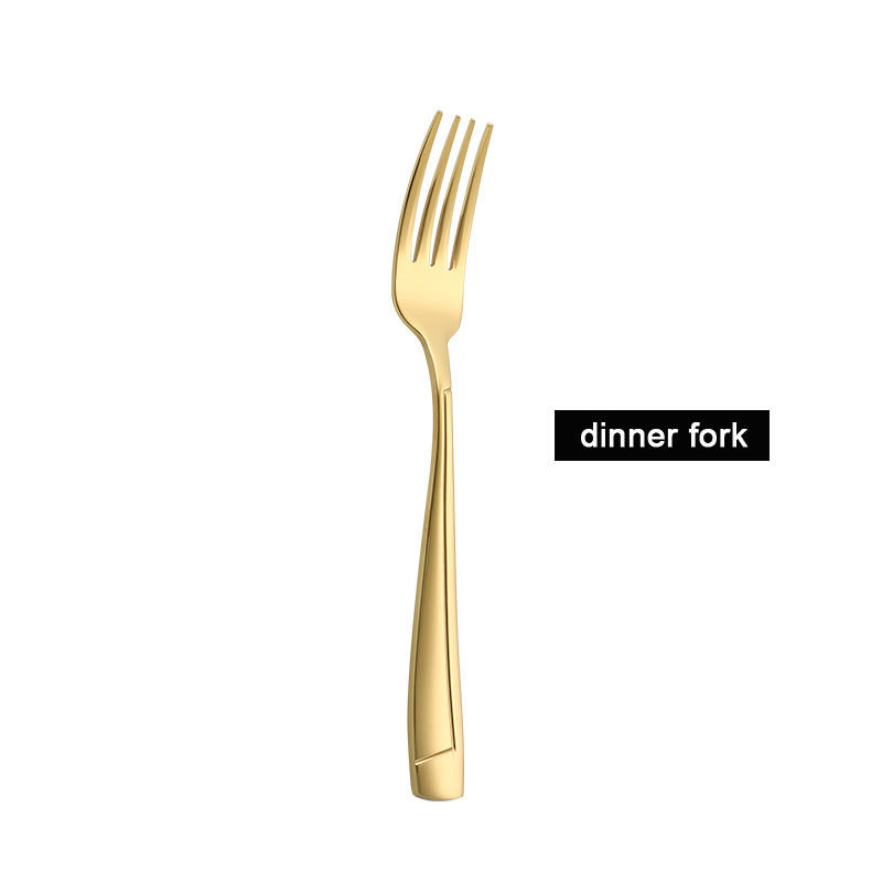 Stainless Steel Golden Spoon And Fork Set Cutlery Silverware
