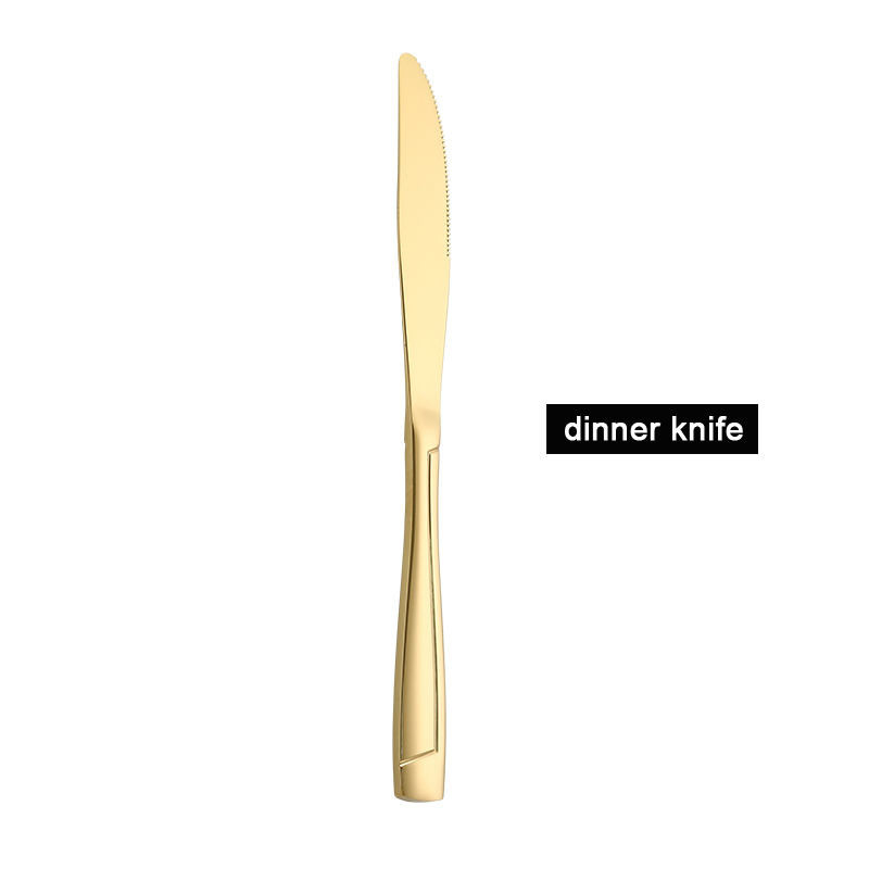 Stainless Steel Golden Spoon And Fork Set Cutlery Silverware
