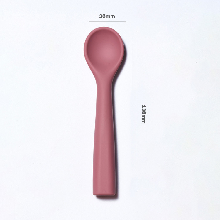 Colorful Silicone Feeding Spoon 138x33x16 Mm