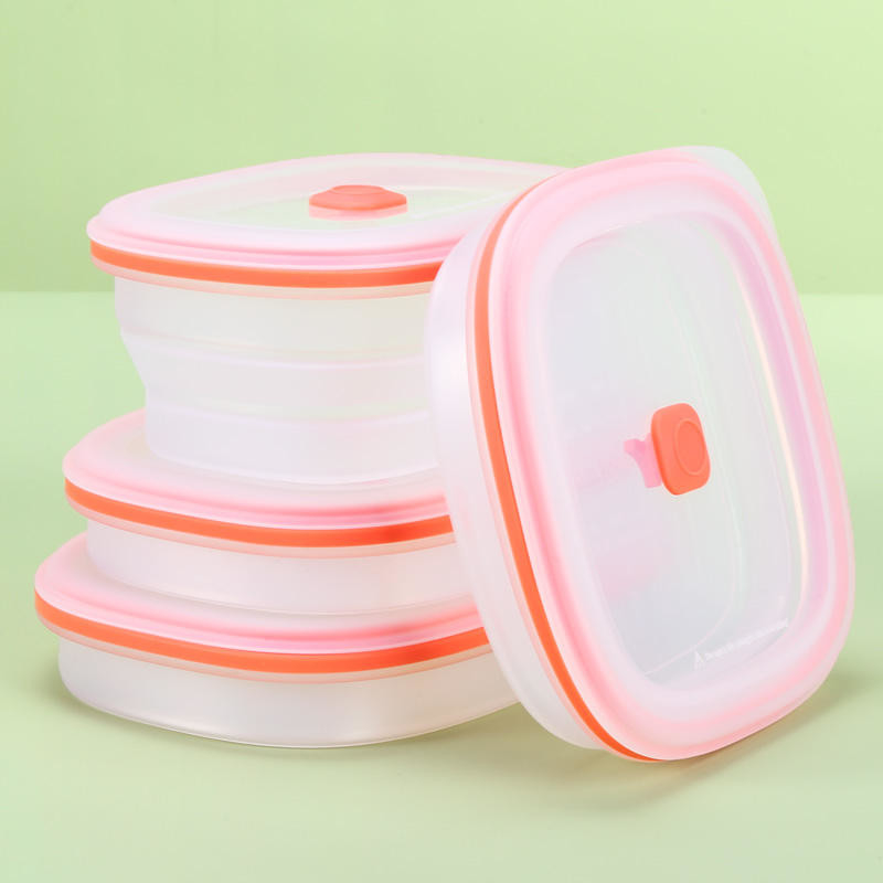 Reusable Silicone Storage Containers Folding Bowl Bpa Free Kitchen Collapsible