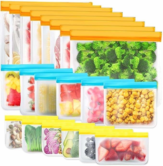 Food Grade Thick Reusable Ziplock Storage Bags Freezer Peva Plastic Snack