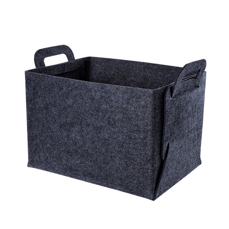 Household Large Foldable 12mm Felt Storage Basket With Handle