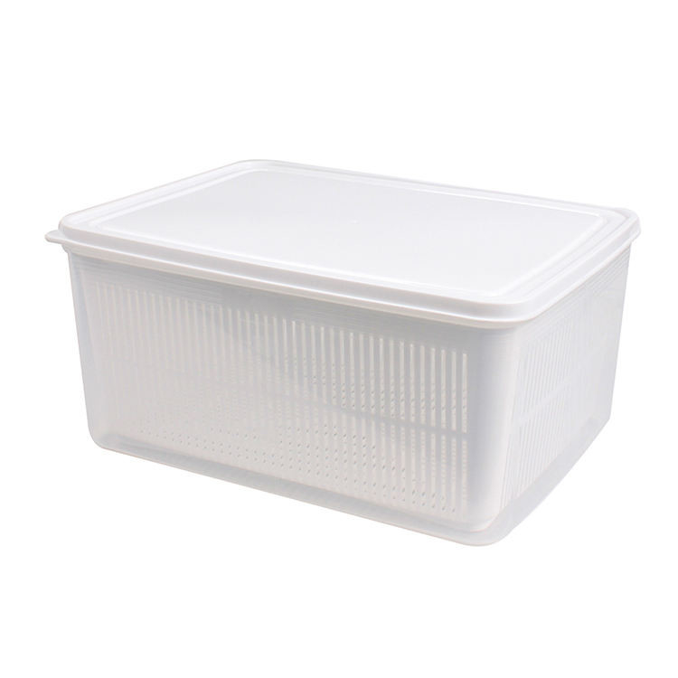 Bpa Free Pp 23*16.5*10.5 Cm Refrigerator Organizer Bins Kitchen Clear Airtight
