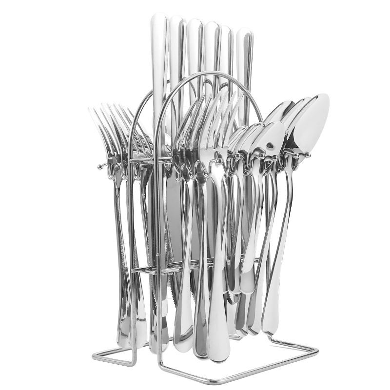 430 Stainless Steel Cutlery Set Gold Hotels Modern Luxury Spoon Fork 24 Pieces