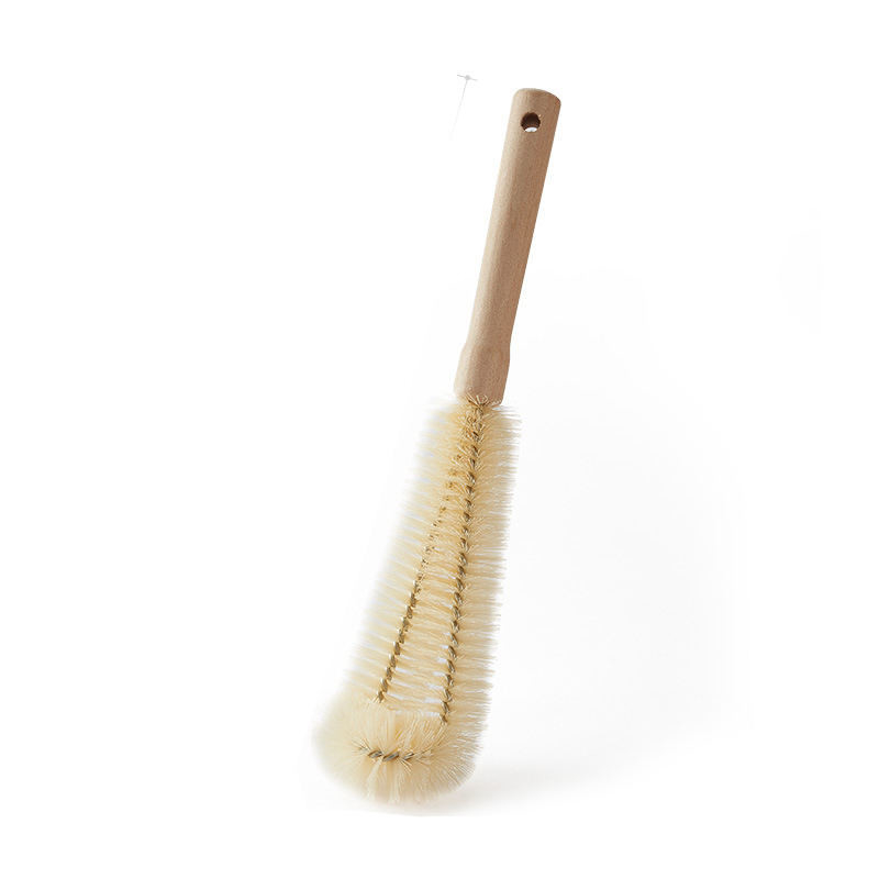 Customized Ergonomic Bamboo Bottle Brush Cleaning