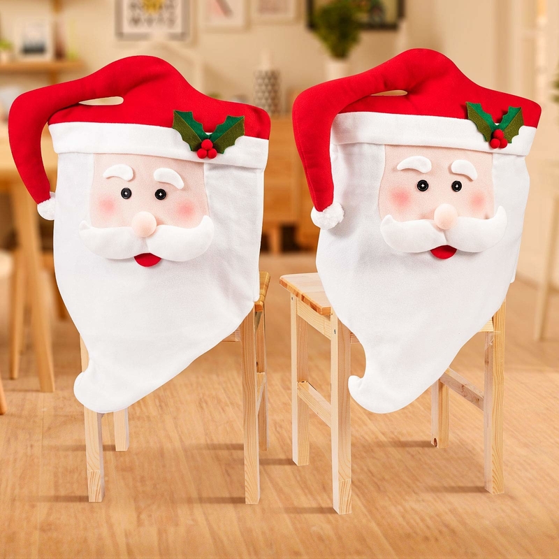 Polyester Festival Party Decorations 72*43CM Christmas Chairs Covers 100G