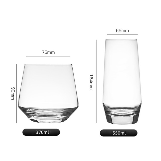 OEM Crystal Whisky Wedding Champagne Drinking Water Glasses 72*120mm