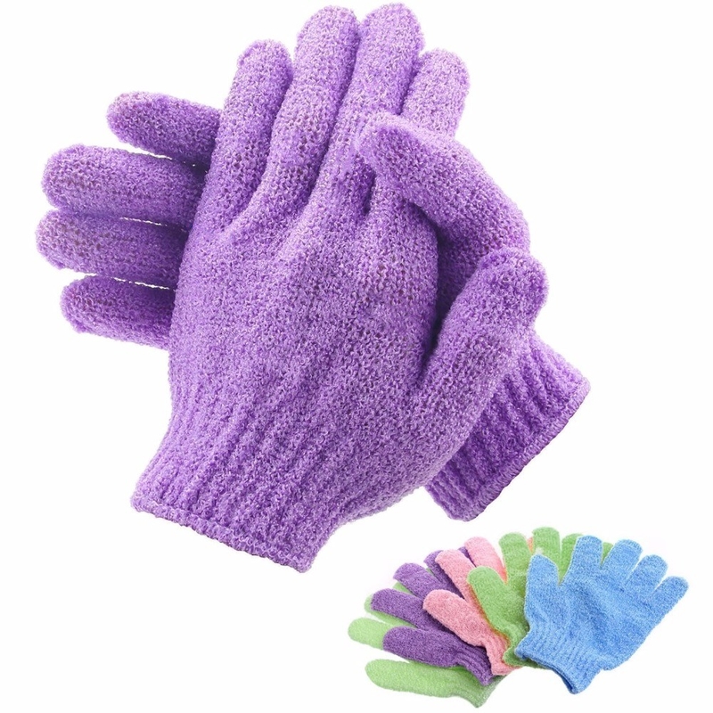 Nylon Polyester Body Wash Tool 17.5*13.5CM Exfoliating Bath Gloves