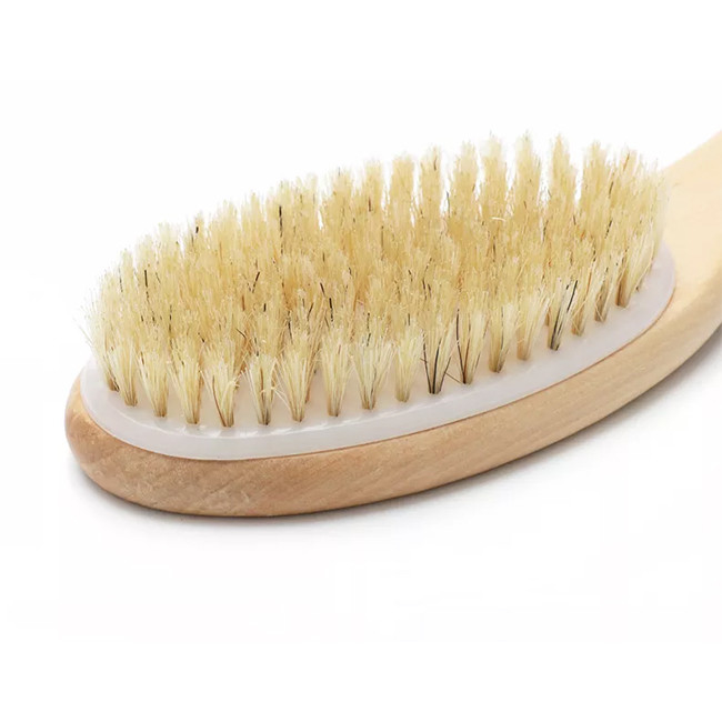 Bamboo Bristle Body Wash Tool 25cm Boar Bristle Brush