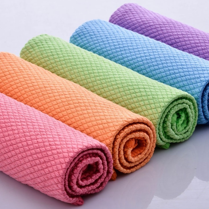 Polyester Polyamide Microfibre Dish House Cleaning Cloths 250gsm