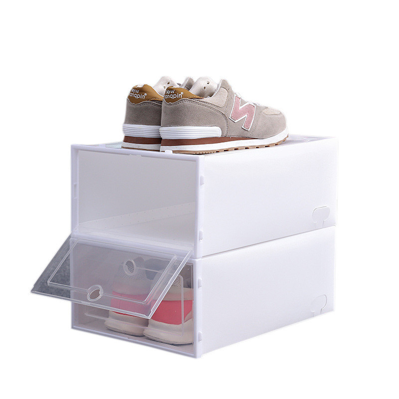Dustproof Polypropylene Shoe Stackable Plastic Storage Boxes 18L